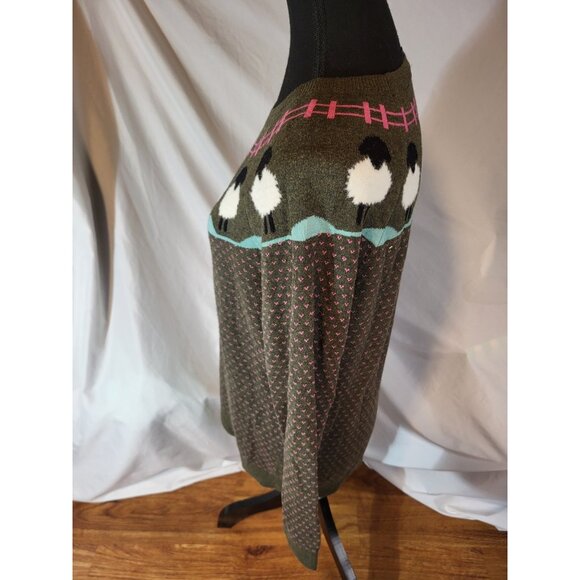 Talbots Womens Pullover Sweater Sheep Yoke Raglan Crewneck Pullover Size M - Picture 4 of 7